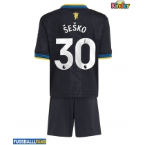 Manchester United Benjamin Sesko #30 3rd trikot Kinder 2025-26 Kurzarm (+ Kurze Hosen)